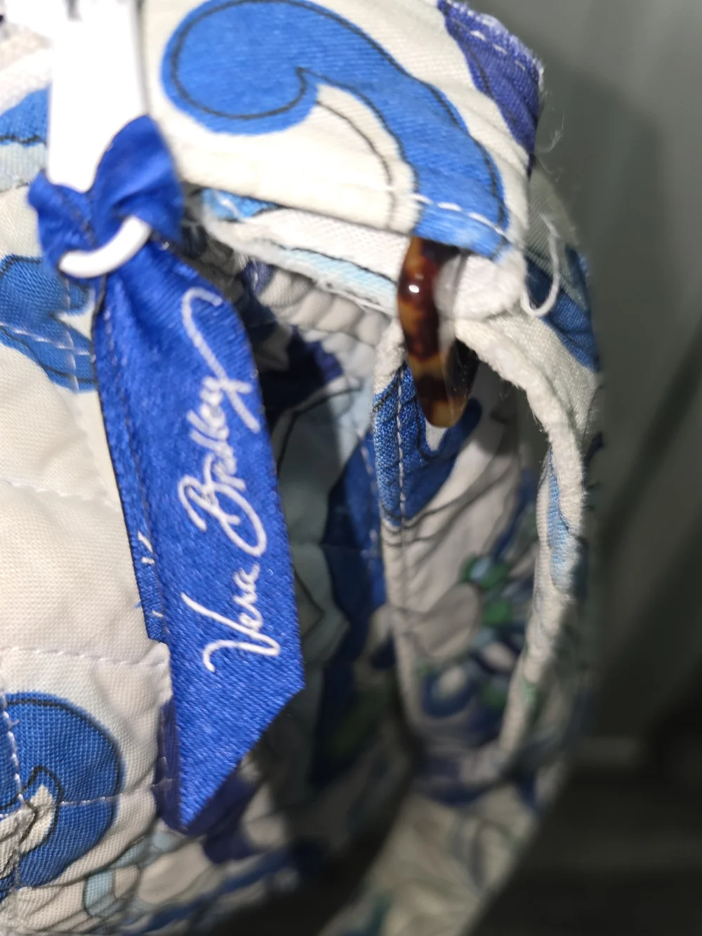 Vera Bradley Mediterranean White quilted cotton hobo bag